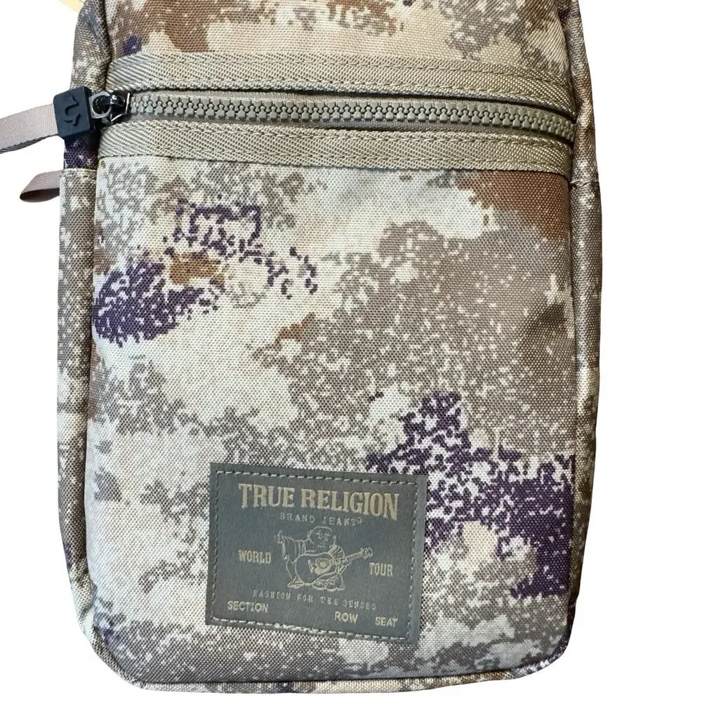 True Religion Camo Crossbody Sling Bag Chest Pack NWT Adjustable Strap